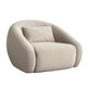 Lena Swivel Chair, Fawn Alpaca, 42 x 43 x 31 Inches for Living Room Seating