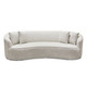 Raven Sofa, Light Cream Fabric / Silver Base, 98 in. W x 41 in. D x 30 in. H