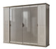 Gokce Bedroom (Queen Frame With Headboard & Dresser With Mirror & Ottoman & 2 Nightstand)