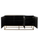 Encore Sideboard, Grey / Gold, 70 in. W x 18 in. D x 34 in. H Storage Cabinet