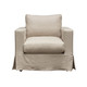 Savannah Chair in White or Sand Linen, 34-Inch W x 35-Inch D x 34-Inch H