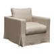Savannah Chair in White or Sand Linen, 34-Inch W x 35-Inch D x 34-Inch H