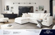 Ivy Modular Corner, White Faux Shearling, 34-Inch W x 34-Inch D x 34-Inch H