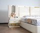 Marsel Bedroom (Queen Frame With Headboard & Dresser With Mirror & Ottoman & 2 Nightstand)
