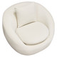 Celine Swivel Chair, Light Cream Velvet / Brushed Gold, 39 x 35 x 32 Inches
