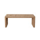 Woven Jute Bench, Natural Jute, 49 in. W x 16 in. D x 19 in. H, Fully Assembled