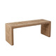 Woven Jute Bench, Natural Jute, 49 in. W x 16 in. D x 19 in. H, Fully Assembled