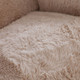 Dawson Chair, Natural Faux Fur, 45 x 40 x 32 Inches for Living Room Seating