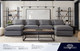 Arcadia Modular Universal Sofa in Cream or Grey Fabric, 77 x 41 x 33 Inches