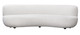 Simone Sofa in White Faux Sheepskin, 103 x 47 x 30 Inches with Swivel Design