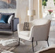 Status Chair in Cream, Dijon or Grey Fabric, 34 in. W x 33 in. D x 34 in. H
