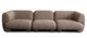 Wren Left- or Right-Facing Chair, Bark Textured Fabric, 41 x 37 x 28 Inches
