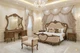 Antique Walnut Royal Bedroom Set  Baroque Hand-Carved Solid Wood Master Collection