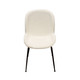 Session Dining Chair in Ivory Boucle, 19-Inch W x 21-Inch D x 34-Inch H