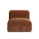 Echo Armless Chair in Cream, Spruce or Amber Fabric, 35 x 35 x 28 Inches