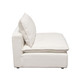 Ivy Armless Chair in White Faux Shearling, 31-Inch W x 37-Inch D x 34-Inch H