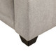 Gray White 3-Piece Flannel-Leather Sectional with Left-Facing Chaise Storage
