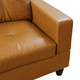 Turmeric 3-Piece Semi-PU Synthetic Leather Sectional with Right-Facing Chaise