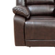 Brown 5-Piece Faux Leather Reclining Sectional with Push-Back Chaise and Center