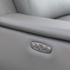 Dark Gray 5-Piece Genuine Cowhide Leather Power Reclining Sectional with Seats