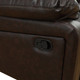 Brown 3-Piece Faux Leather Reclining Corner Sectional with Wedge and Cup Holder