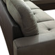 Taupe 3-Piece Flannel and PVC Sectional Sofa with Right-Facing Chaise and Seats