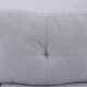 Gray White Linen 3-Seat Sectional Single Sofa with Supportive Seat Cushioning