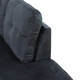 Black 3-Piece Upholstered L-Shaped Sectional Sofa with Right-Side Chaise