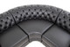 Black Leather Chesterfield Corner Sectional Sofa with Right-Facing Return