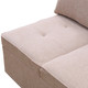 Pink Sackcloth Modular Sectional Wedge with Adjustable Backrest and Lounge Seat