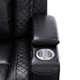 Black 3-Piece Breathable Leather Reclining Corner Sectional with Consoles