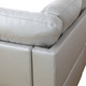 Silver Gray 3-Piece Semi-PU Synthetic Leather Sectional with Left-Facing Chaise