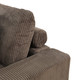 Brown 3-Piece Corduroy Sectional Sofa with Right-Facing Chaise and Lift-Top