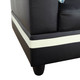Black and White 3-Piece Semi-PU Synthetic Leather Sectional with Right-Facing