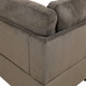 Brown 3-Piece Pineapple Velvet Sectional Sofa with Right-Facing Chaise