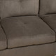 Brown 3-Piece Pineapple Velvet Sectional Sofa with Right-Facing Chaise