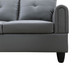Dark Gray 3-Piece Faux Leather L-Shaped Sectional Sofa with Left-Side Chaise