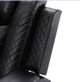 Black 3-Piece Breathable Leather Reclining Corner Sectional with Consoles