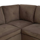 Brown 3-Piece Pineapple Fabric Sectional Sofa with Right-Facing Chaise