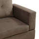 Brown 3-Piece Pineapple Fabric Sectional Sofa with Right-Facing Chaise