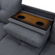 Gray 3-Piece Linen Sectional Sofa with Left-Facing Chaise Storage Ottoman