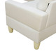 Beige 4-Piece Massa Flannel Modular Corner Sectional Sofa with Armless Chair
