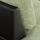 Green Umber 3-Piece Flannel and PVC Sectional Sofa with Right-Facing Chaise