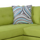 Chartreuse 2-Piece Flannel Sectional Sofa with Right-Facing Chaise and Wood Legs