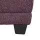 Amaranth 3-Piece Linen-Leather Sectional with Left-Facing Chaise Storage Ottoman