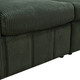 Dark Gray Corduroy Fabric Padded Modular Sectional Ottoman with Nailhead Trim