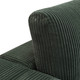 Dark Gray Corduroy Fabric Padded Modular Sectional Ottoman with Nailhead Trim
