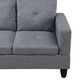 66.5-Inch Gray 3-Piece Linen Sectional Sofa with Left-Facing Chaise and Lift-Top