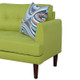 Chartreuse 2-Piece Flannel Sectional Sofa with Left-Facing Chaise and Track Arms