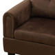 Chocolate Brown 3-Piece Upholstered Sectional Sofa with Right-Side Chaise